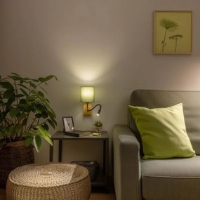 Brilagi - LED Nástenná lampa NUBILA WOOD 1xE27/25W/230V + LED/3W dub/zelená