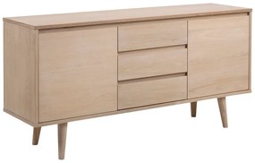 Nízka komoda v dekore duba v prírodnej farbe 150x75 cm Nagano – Actona