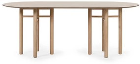 Ovalný jedálenský stôl junco prírodný 200 x 100 cm MUZZA