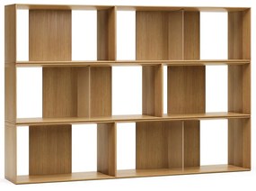 Modulárny policový systém v dekore duba v prírodnej farbe 6 ks 168x114 cm Litto – Kave Home
