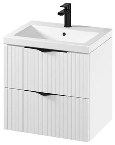 Cersanit Tirso, závesná umývadlová skrinka 594x447x572 mm + keramické umývadlo, biela matná, S801-545