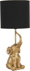Zlato čierna stolná lampa Sloníča - Ø 20 * 46 cm / E27