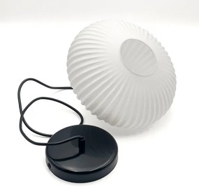 Luster na lanku HARMA 1xE27/15W/230V pr. 25 cm biela/čierna