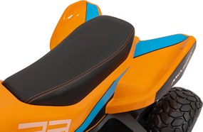 Ramiz Elektrická štvorkolka McLaren Racing MCL 35 pre deti oranžová + diaľkové ovládanie + plynulý štart + EVA kolesá + audio LED
