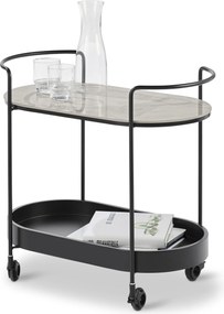 Servírovací vozík s mramorovým vzhľadom