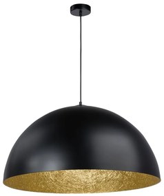 Luster na lanku SFERA 1xE27/60W/230V pr. 50 cm čierna/zlatá