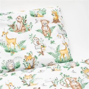 NEW BABY 2-dielne posteľné obliečky New Baby 100/135 cm zvieratká v lese