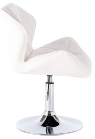 LuxuryForm DESIGN Stolička MILANO na striebornom tanieri - biela
