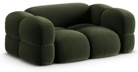 Zelená zamatová pohovka 180 cm Loretto – Cosmopolitan Design
