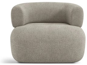 Svetlosivé kreslo z textílie bouclé Jenny – Micadoni Home