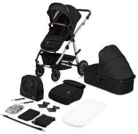 Lionelo - Kombinovaný kočík 2v1 AMBER čierna/strieborná