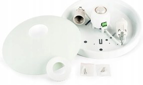 ECOLIGHT LED stropné svietidlo 2xE27 s pohybovým senzorom - sklo