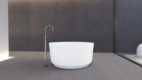 Polysan Polysan, ESTATIS voľne stojaca vaňa liaty mramor ø110x51cm, biela matná, 93868