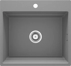 Deante Magnetic, 1-komorový granitový drez 560x520x220mm, šedá metalíza, DEA-ZRM_S10A