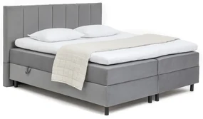 Sivá boxspring posteľ s úložným priestorom 160x200 cm Elva Bold Line – Bonami Selection