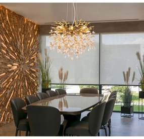 Globo 64138H1G - Závesný luster QUEENA na lanku 8xE14/40W/230V zlatý