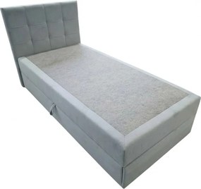 Čalúnená posteľ boxspring DIRELIS TRINITY 90x200 cm sivá Matrac: Matrac Bonell pružinový