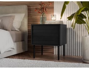 SADA 2x Nočný stolík CORTINA 51x45 cm čierna