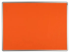 Textilná nástenka ekoTAB v hliníkovom ráme, 900 x 600 mm, oranžová