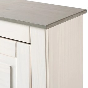 Biela výklopná skrinka na topánky z borovicového dreva Toby – Støraa