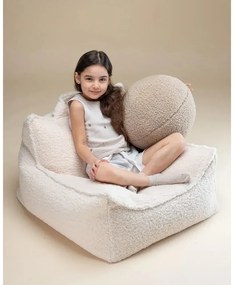 Svetlohnedý detský pohovkový vankúš z textílie buklé Ball – Wigiwama