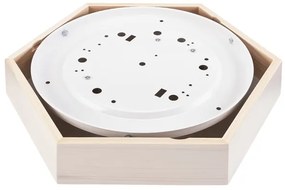 Stropné svietidlo HEX 2xE27/60W/230V pr. 43 cm borovica biela