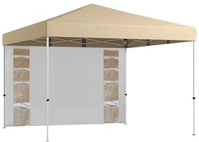 Pavilón so zadnou stenou s vreckami 3×3×2,8 m, béžový