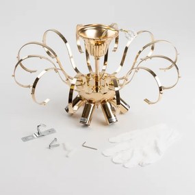 Brilagi - Prisadený luster CRYSTAL 6xE14/60W/230V zlatá