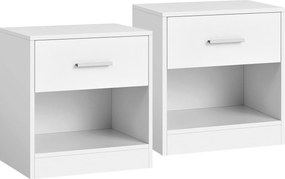 XXXLutz SADA NOČNÝCH STOLÍKOV, biela, 39/41/28 cm MID.YOU - Spálňové sety - 002543043901
