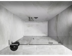 Mexen Lunar L, otočné sprchové dvere pravé 150 cm, číre sklo, chrómový profil, 834SL-150-050-01-00-P