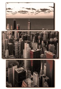 Obraz na plátne - Mrakodrapy v Chicagu - obdĺžnik 7268FC (120x80 cm)