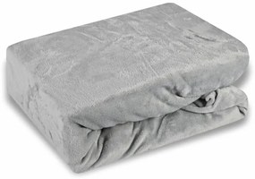 Plachta posteľná z mikroplyšu sivá EMI, Plachta 180x200
