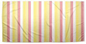 Sablio Uterák Žlto-ružové pruhy - 70x140 cm