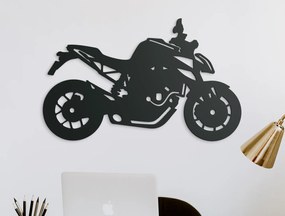 drevko Nálepka na stenu Športová motorka Rozmer obrazu: 37,5 x 65 cm, Farba dekorácie: Čierna