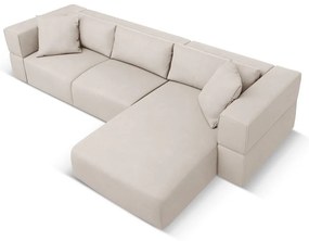 Béžová rohová pohovka, pravý roh Esther - Milo Casa