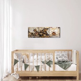 Obraz - Orchidey (s hodinami) (90x30 cm)