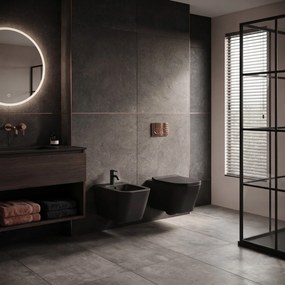 Erga Mery, závesný bidet 520x360x300 mm, čierna matná, ERG-V03-MERY-BD-BK