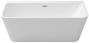 Vaňa prístenná voľne stojaca Varya 170/80 + sifón s prepadom chróm