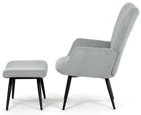 Relaxačné kreslo s podnožkou L7285 BLUE6, modré