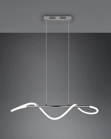 Kovové LED závesné svietidlo so stmievačom v striebornej farbe Argos – Reality