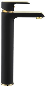 Rea Bloom, vysoká umývadlová batéria, čierna-zlatá, REA-B9936