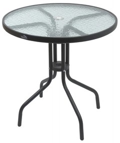 Záhradný stôl pr. 70 cm čierna