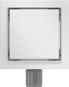 Mexen Flat-Q M13 štvorcová podlahová vpust 25 x 25 cm, brúsená oceľ - 1010025