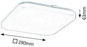 Rabalux LED stropné svietidlo Rob 1x20W | 1400lm | 3000K - biela