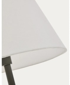 Tmavozelená stojacia lampa s textilným tienidlom (výška 153 cm) Navat – Kave Home