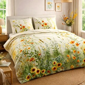 SATÉNOVÉ OBLIEČKY SATYNLOVE PREMIUM 160X200 CM, 2KS 70X80 CM KVETY