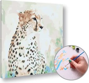Maľovanie podľa čísel GEPARD NA LOVE – nízka náročnosť