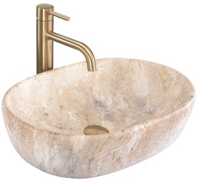 Rea Amelia, umývadlo na dosku 480x345x135 mm, imitácia kameňa Savana Matt, REA-U3000