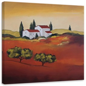 Gario Obraz na plátne Pohľad na domy na vidieku Rozmery: 30 x 30 cm