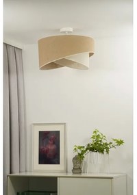 Duolla - Prisadený luster YUTE CELLO 1xE27/15W/230V pr. 45 cm hnedá/šedá